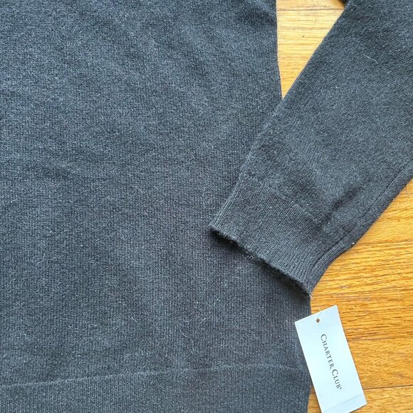 New W/tag Black Rhinestone Bow Cashmere Sweater L - Picture 3 of 3